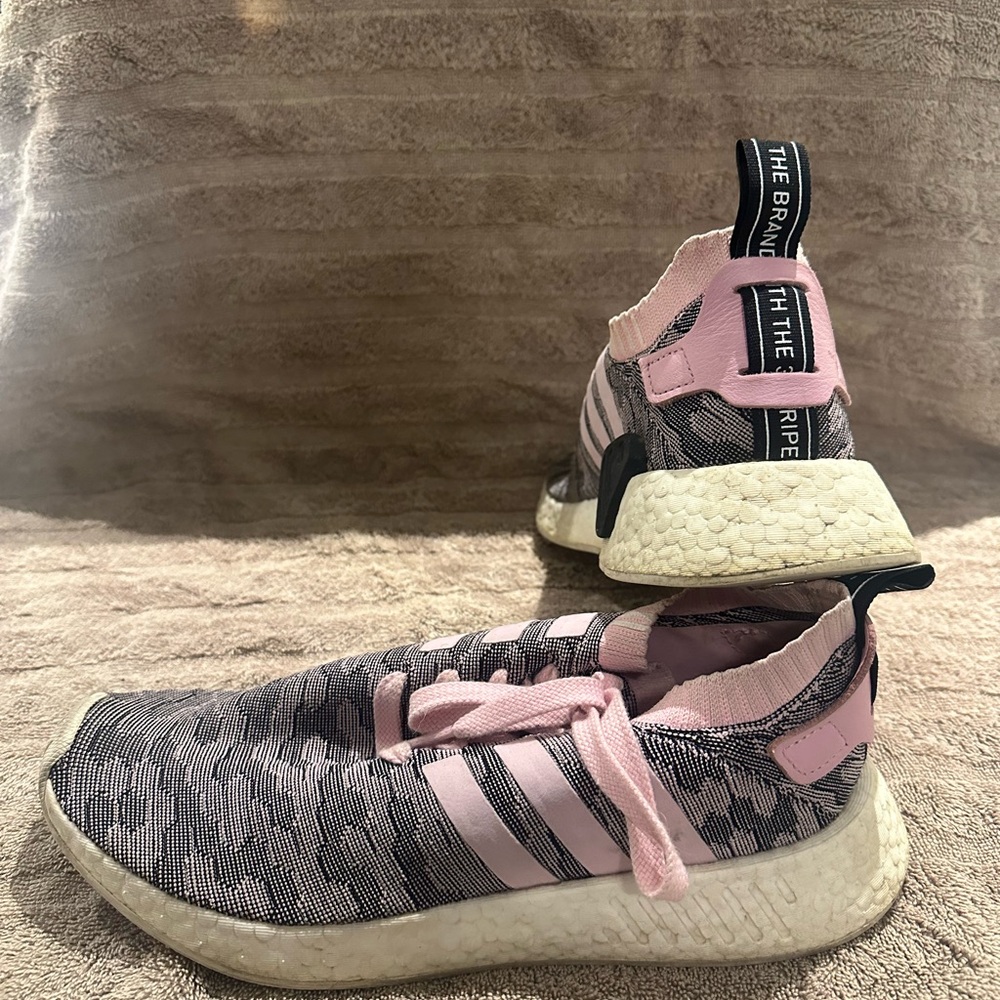 Adidas Pink and Black Sneakers